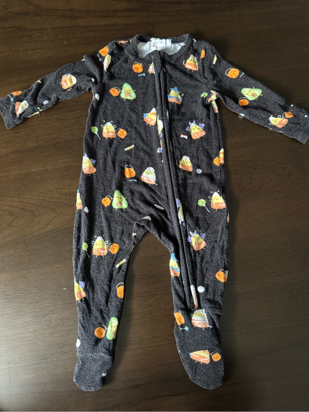 Angel Dear Halloween Candies Black Bamboo Footie 3-6M Baby Sleeper Pajamas